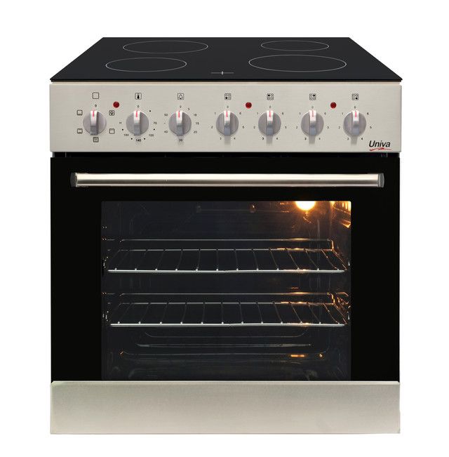 Univa Under Counter Oven & Ceran Hob - U336CS - Stainless Steel